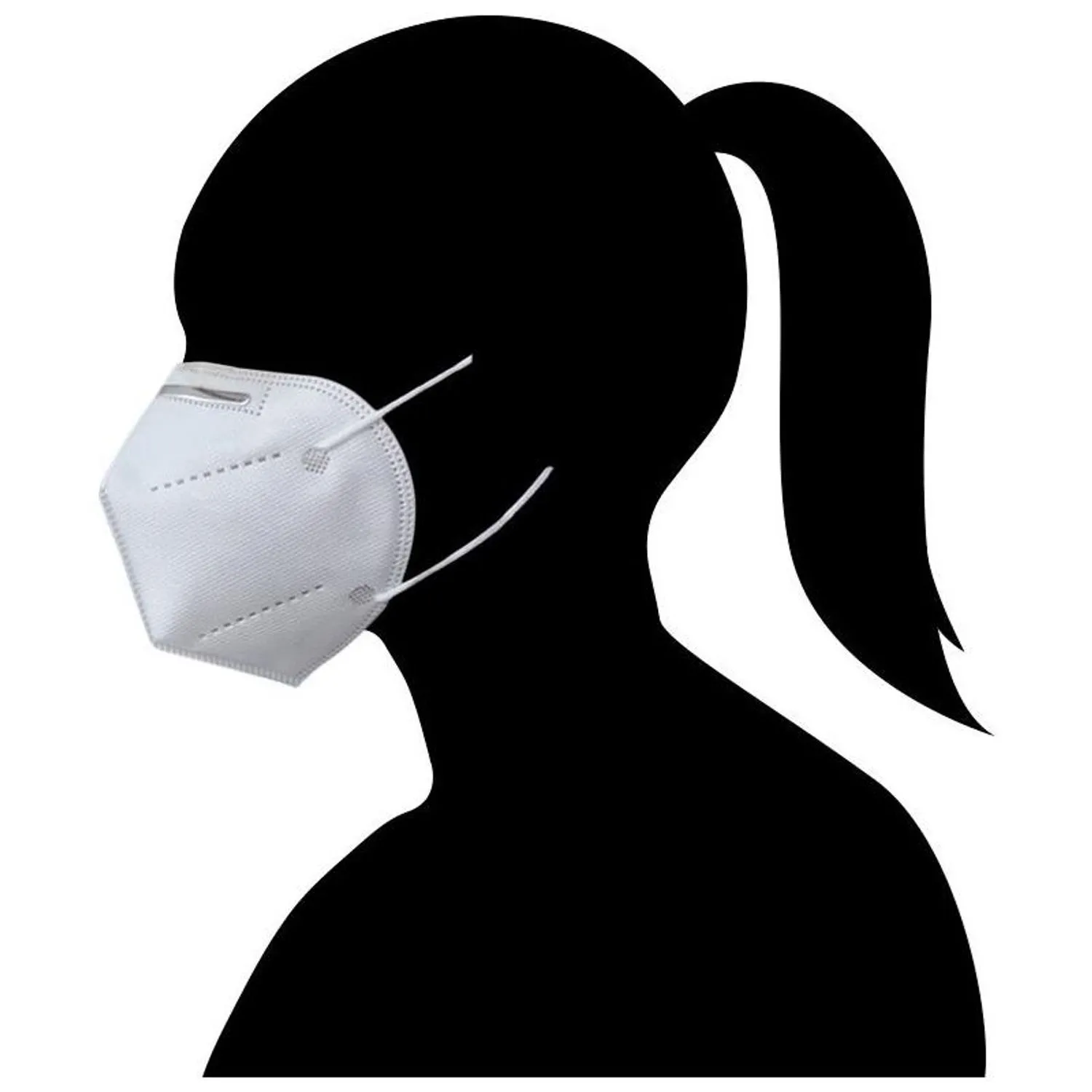 KN95 Gesichtsmaske mit Nasenklammer