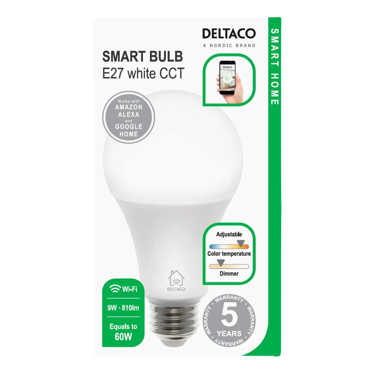 Smart Home E27 LED Birne, weiß