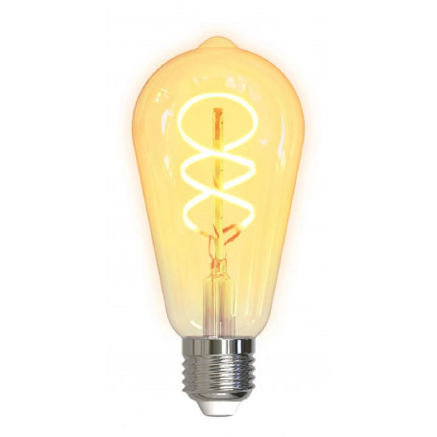 Smart Home E27 LED Filament-Lampe (ST64), warmweiß, spiralförmig