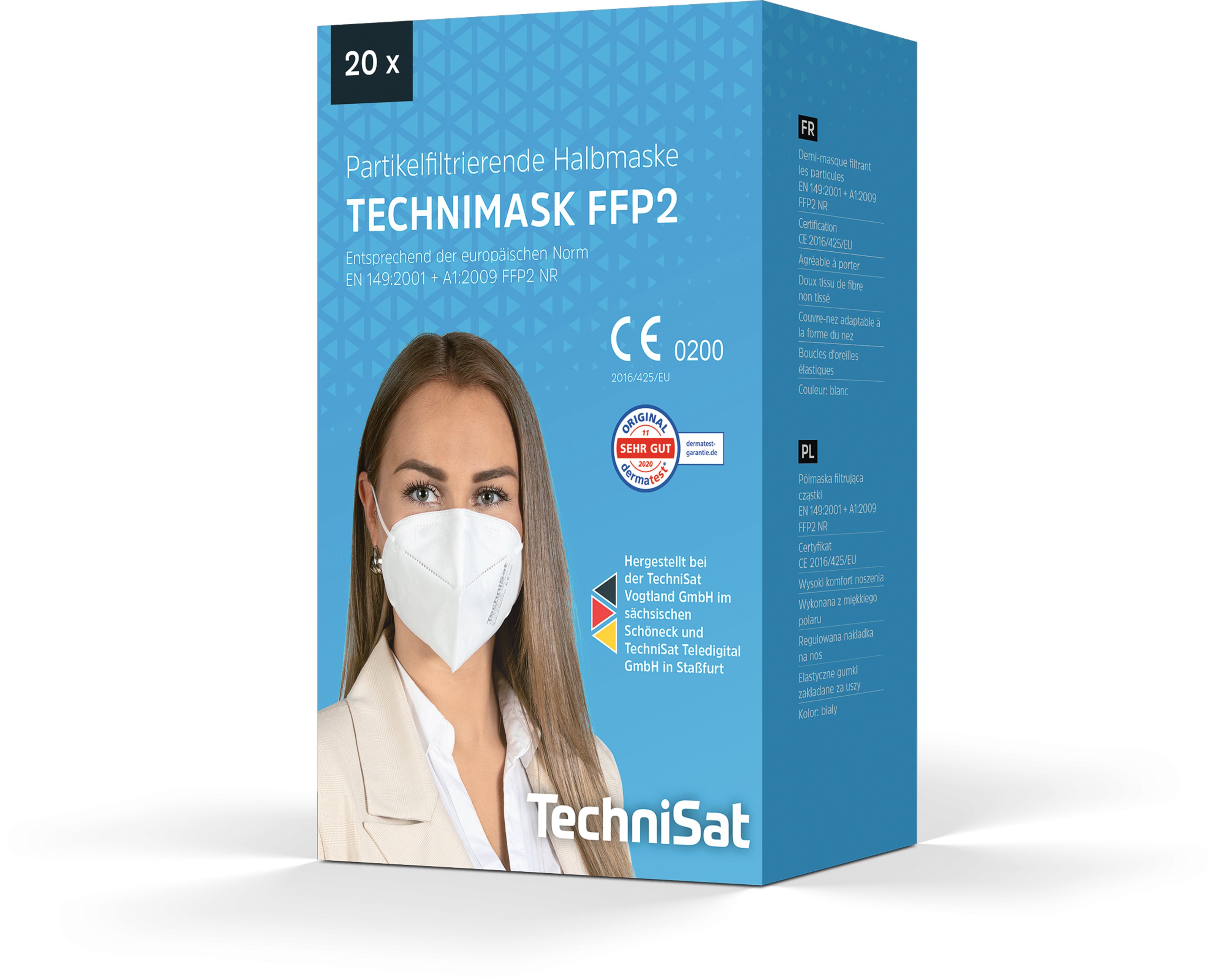 TECHNIMASK FFP2, 20 Stück (4 Polybeutel mit je 5 Stück)